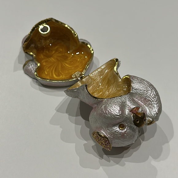 Vintage Jeweled Pig Trinket Box DZ Collectable Beautiful Dazzler Collection - Picture 12 of 12